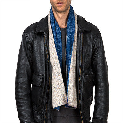 Japanese Bandana/Herringbone Reversible Scarf