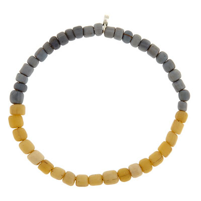 Beige/Grey Two Tone Bead Bracelet