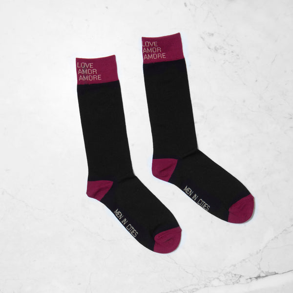 Black Luxury Love Socks