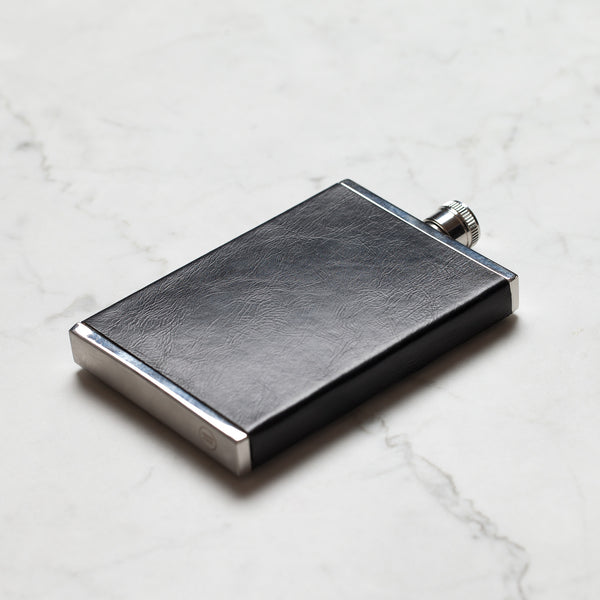 Stainless Steel Leather Wrapped Travel Flask