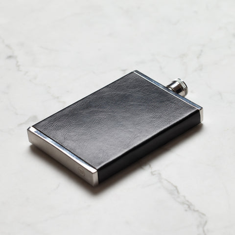 Stainless Steel Leather Wrapped Travel Flask