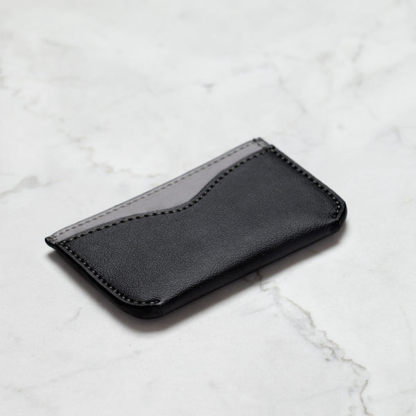 Black/Grey Two Tone Leather Wallet