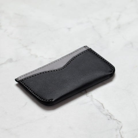 Black/Grey Two Tone Leather Wallet