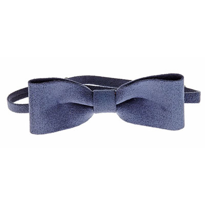 Blue Suede Bow Tie