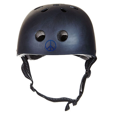 Blue Hand Painted Peace of Mind Bicycle Helmet