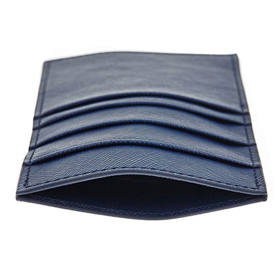 1927 Navy Leather Breast Pocket Wallet