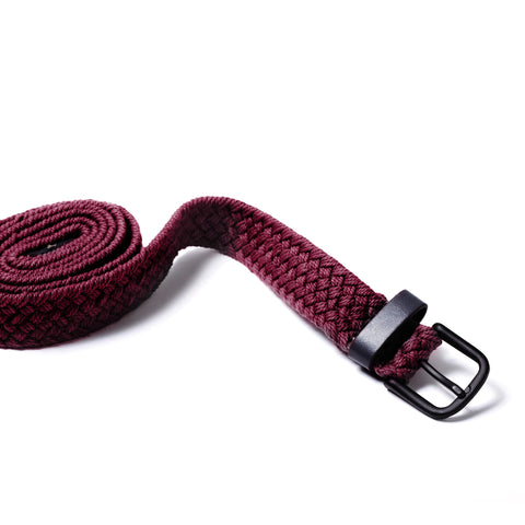 Burgundy Two Tone Woven Belt
