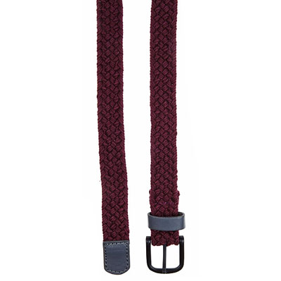 Burgundy Two Tone Woven Belt
