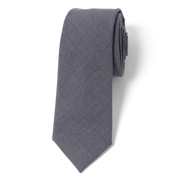 Charcoal Grey Wool Tie