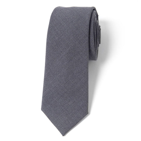 Charcoal Grey Wool Tie