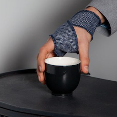 Blue Cashmere Warrior Gloves