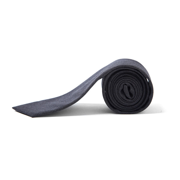 Dark Coal Grey Wool Tie