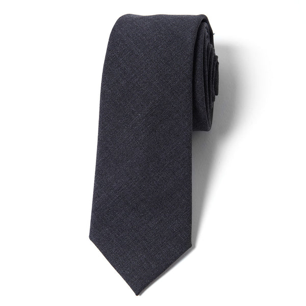 Dark Coal Grey Wool Tie