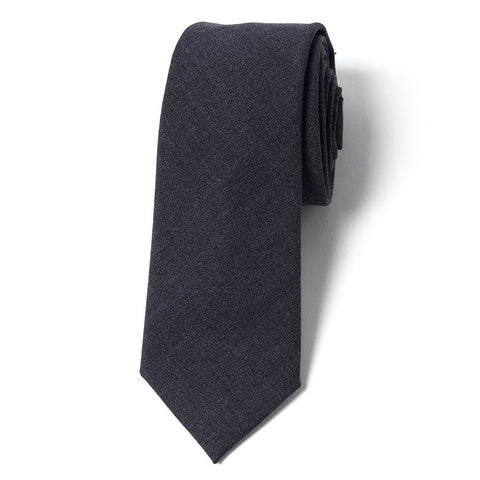 Dark Coal Grey Wool Tie