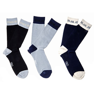 3 Pack Dates In Music Dress Socks