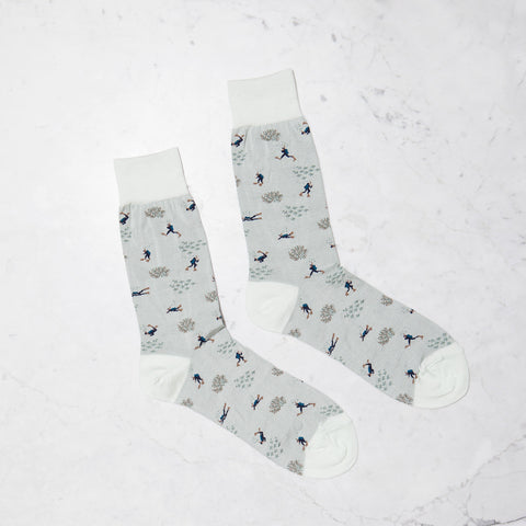 MINT SOCKS WITH HIKER DECAL