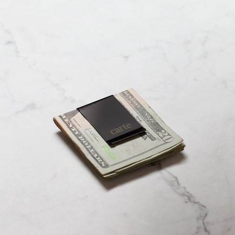 Double Sided Cash and Credit Money Clip in French