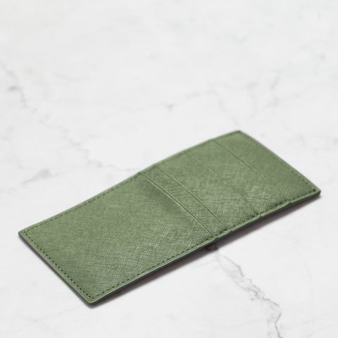 1927 Army Green Leather Breast Pocket Wallet