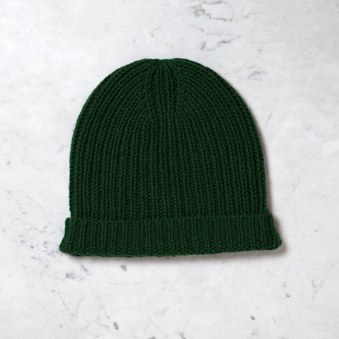 Green Cashmere Blend Beanie