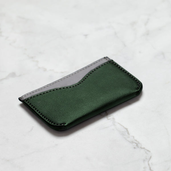 Green/Grey Two Tone Leather Wallet