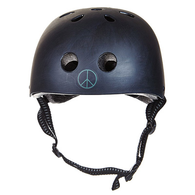 Green Hand Painted Peace of Mind Bicycle Helmet