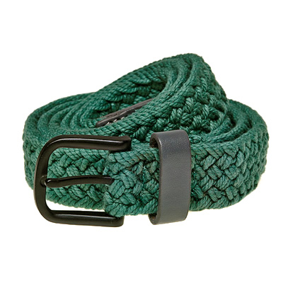 Green Two Tone Woven Cotton Belt Belts Men