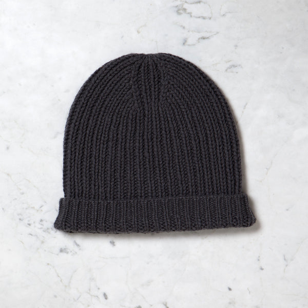 Grey Cashmere Blend Beanie