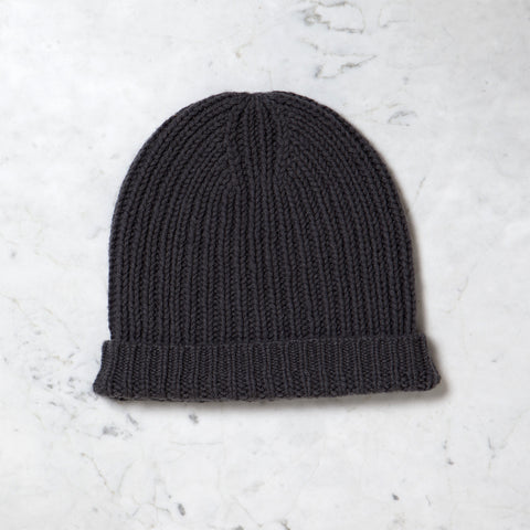 Grey Cashmere Blend Beanie