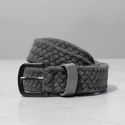 Grey Two Tone Woven Cotton Belt