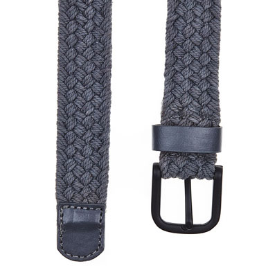 Grey Two Tone Woven Cotton Belt