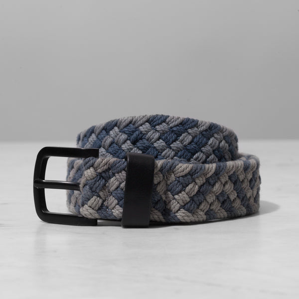 Grey/Blue Two Tone Woven Cotton Belt