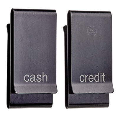Double Sided Cash and Credit Money Clip in English