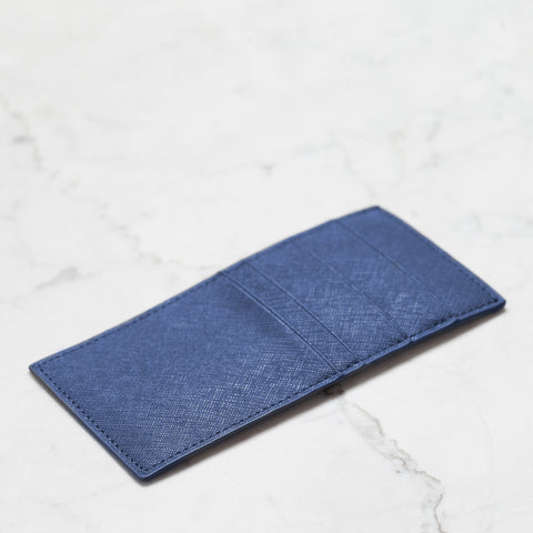 1927 Navy Leather Breast Pocket Wallet