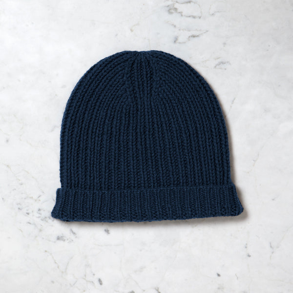 Blue Cashmere Blend Beanie