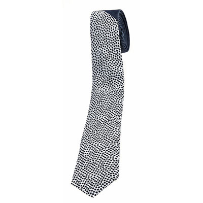 Printed Silk Meets Solid Cotton Tie