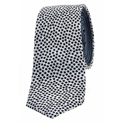 Printed Silk Meets Solid Cotton Tie