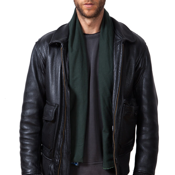 Japanese Bandana and Green Flannel Reversible Scarf