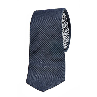 Solid Cotton Tie Meets Printed Silk
