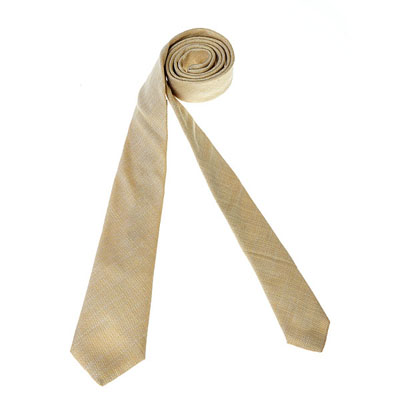 Raw Silk Yellow Slim Tie