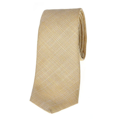 Raw Silk Yellow Slim Tie