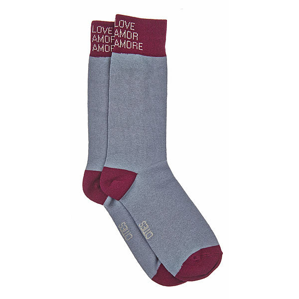 Grey Luxury Love Socks