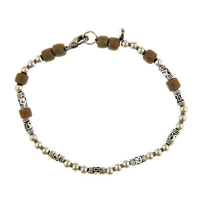 Army Green Brass Bead Bracelet