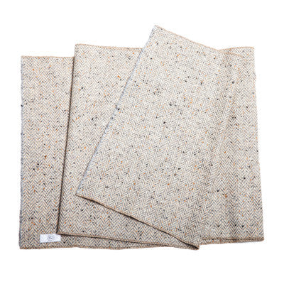 Beige Herringbone Scarf