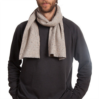 Beige Herringbone Scarf