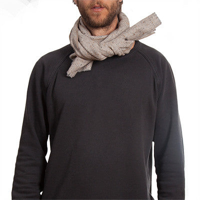 Beige Herringbone Scarf