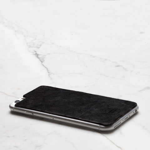 iPhone 6 Plus Black Leather Cover