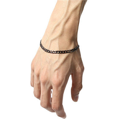 Black Link Chain Bracelet