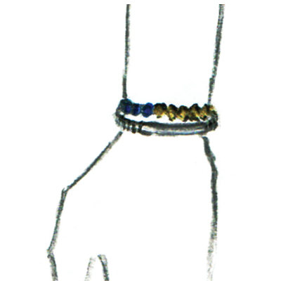 Beige/Grey Two Tone Bead Bracelet