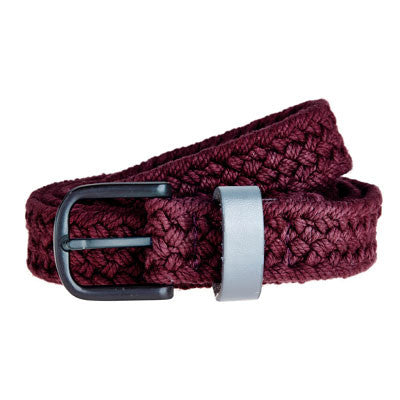 Burgundy Two Tone Woven Belt