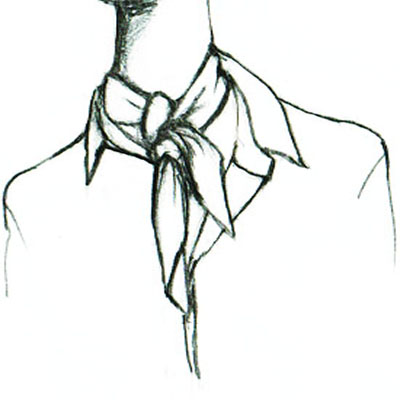 Burgundy French Cravat